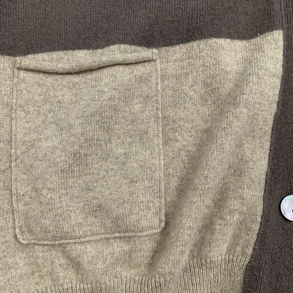 360 Cashmere 100% Cashmere Two tone Cardigan - Picture 10 of 12